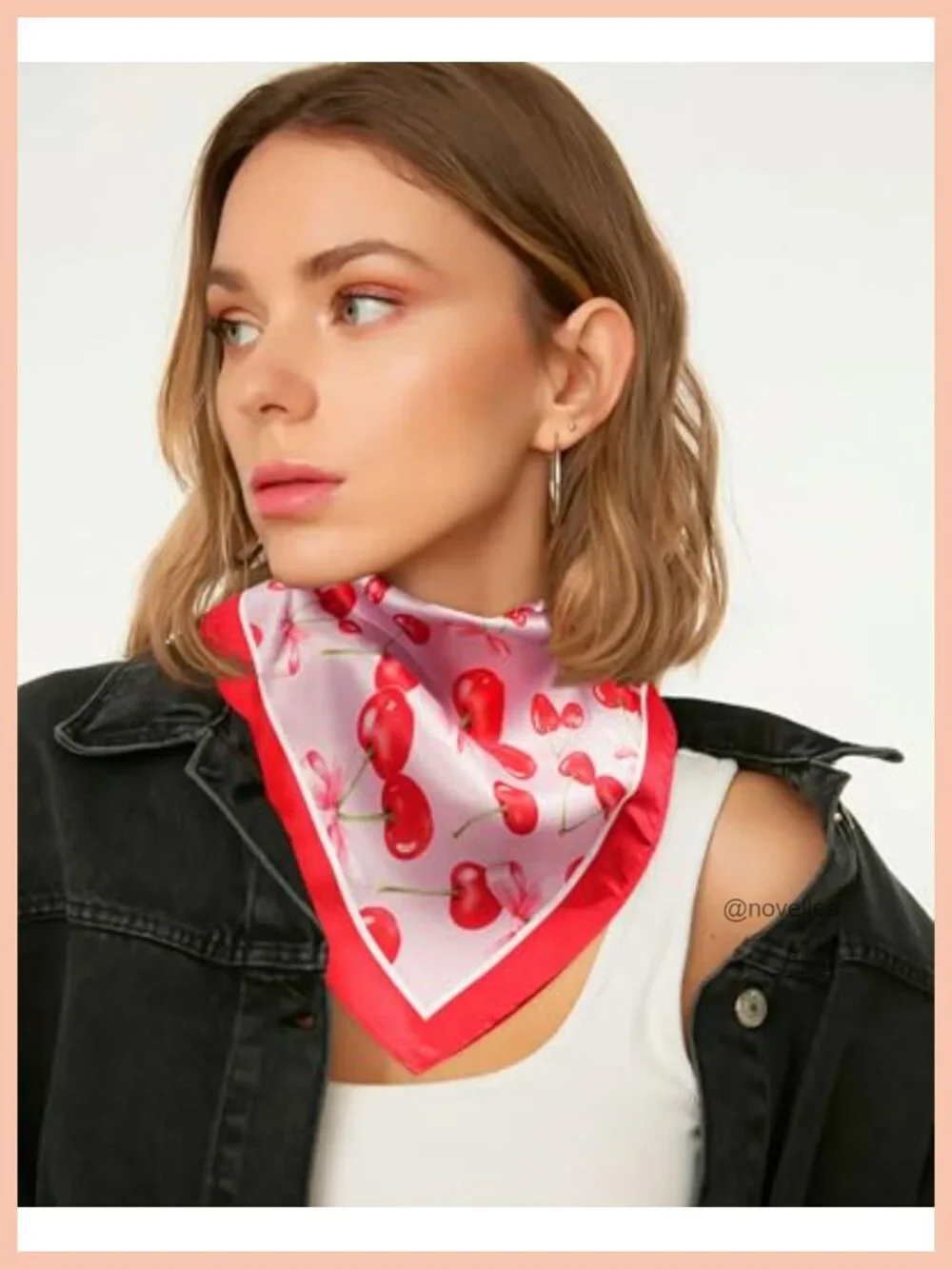 Reversible Satin Hair Scarf Head Wrap for Sleeping Neck Cover 27.5
